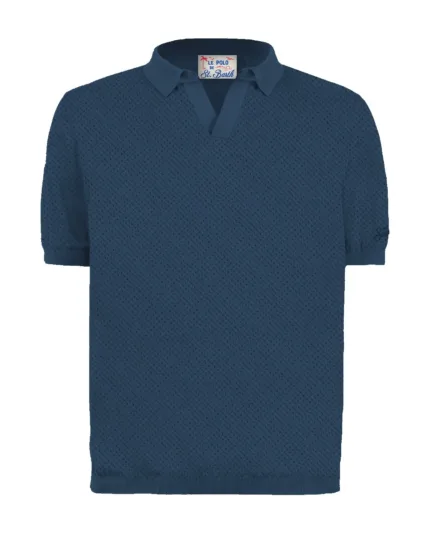 Polo Skipper in Cotone Traforato Mc2 Saint Barth Blu Navy art. Sloan Mesh Cotton 61 Blue Navy