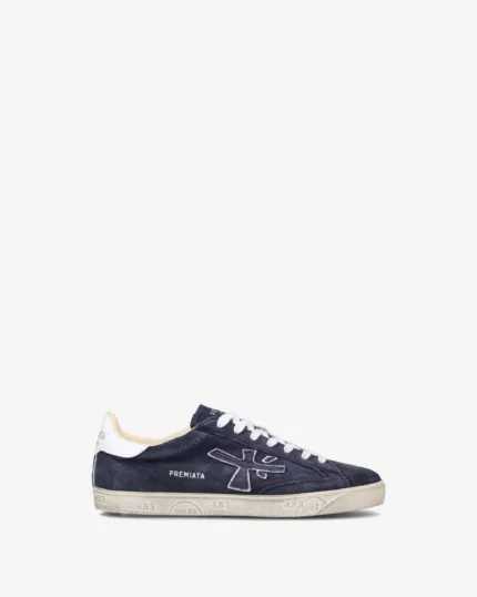Sneakers Premiata Uomo in Camoscio Blu art. Steven 6643