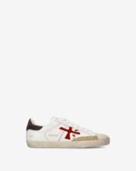 Sneakers Premiata Uomo in Pelle Avorio e Camoscio Beige art. Steven 8044