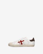 Sneakers Premiata Uomo in Pelle Avorio e Camoscio Beige art. Steven 8044 - immagine 3