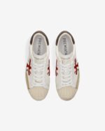 Sneakers Premiata Uomo in Pelle Avorio e Camoscio Beige art. Steven 8044 - immagine 4
