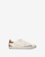 Sneakers Premiata Donna in Pelle Avorio e Dettagli Glitter art. Stevend 8059