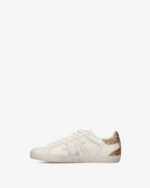 Sneakers Premiata Donna in Pelle Avorio e Dettagli Glitter art. Stevend 8059 - immagine 3