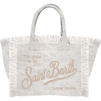 Borsa a mano Grande Mc2 Saint Barth Bianca art. Vanity Linen 1011
