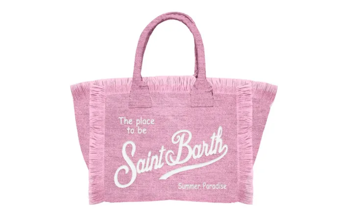 Borsa a mano Piccola Mc2 Saint Barth Rosa art. Vanity Mini Linen 21 Pink, foto 1 di 1