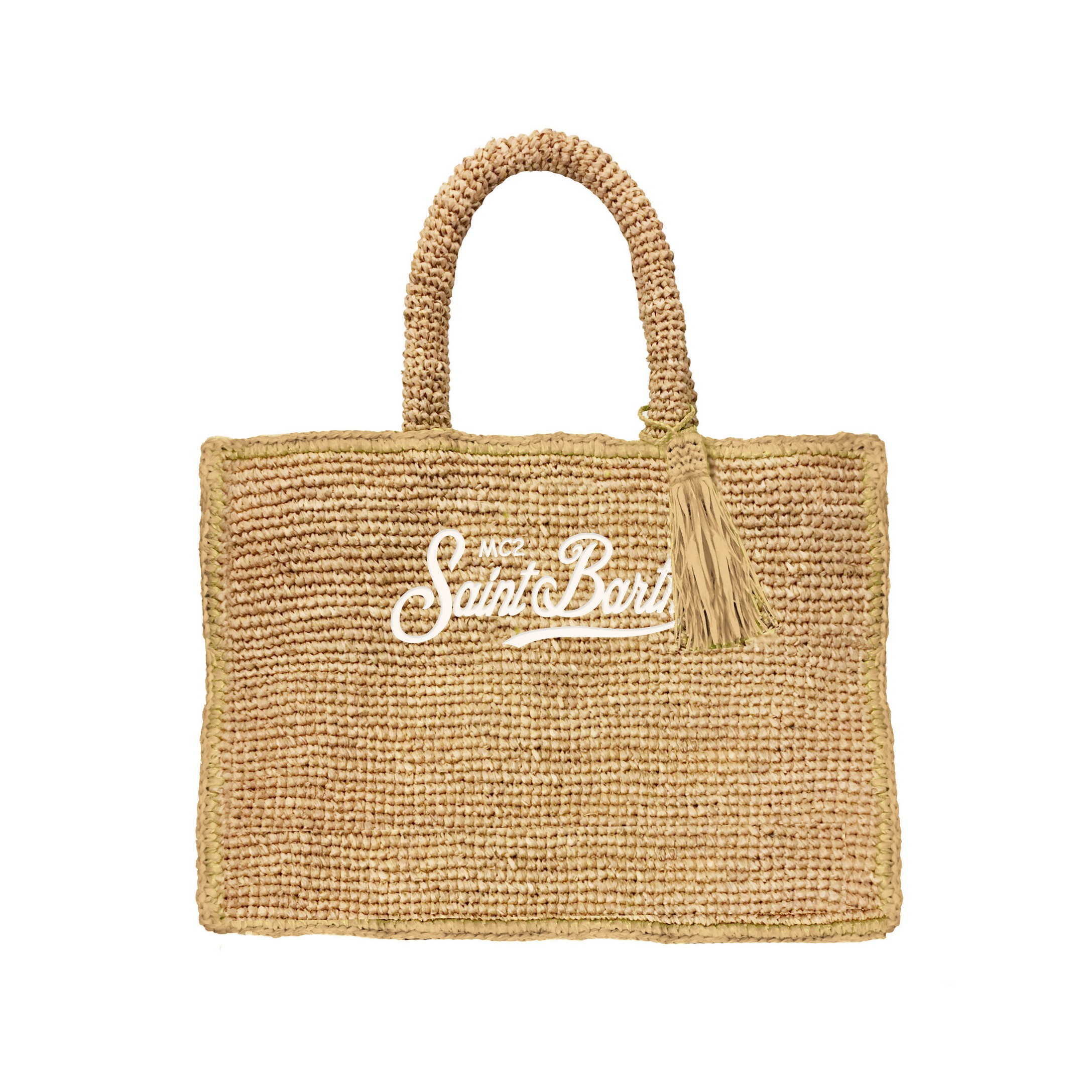 VANITY MINI RAFFIA_11 ESSENTIAL EMB Borsa A Mano Piccola con Tracolla Mc2 Saint Barth In Rafia Beige art. Vanity Mini Raffia 11 Essential EMB - immagine 1