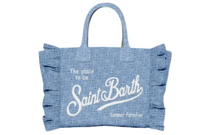 Borsa a mano Piccola Mc2 Saint Barth Azzurra art. Vanity Mini Volant Cotton Mini Flowers Embry 36 EMB