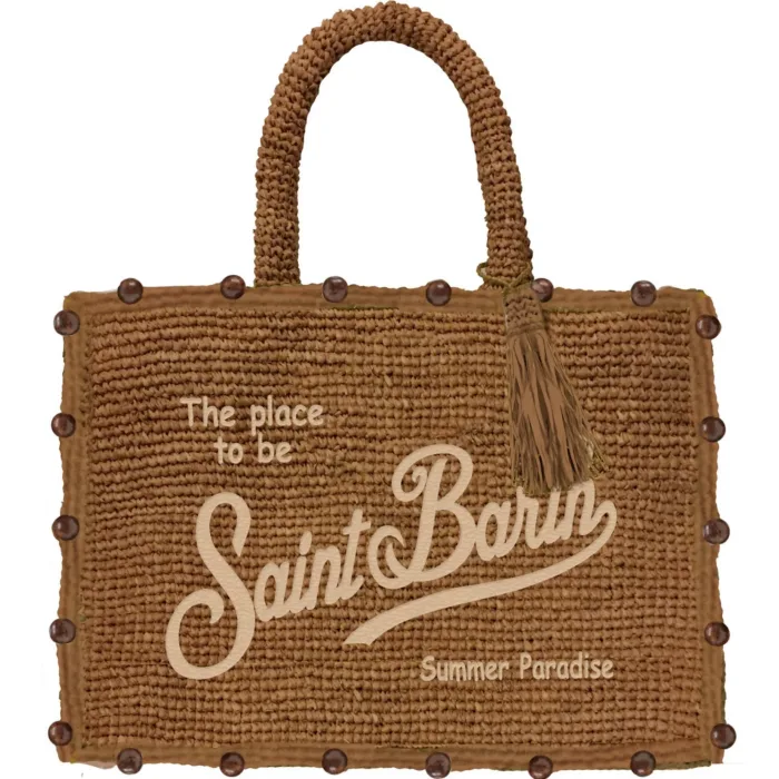 Borsa a mano Media Mc2 Saint Barth in Rafia art. Colette Raffia Beads 19 EMB, foto 1 di 1