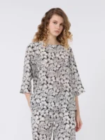 Blusa MaxMara Weekend in crepe de chine di seta stampata art. WKDGINNICO - immagine 2