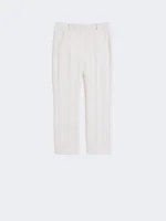 Pantaloni MaxMara Weekend in tela mista viscosa avorio art. WKDUVA