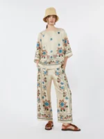 Pantaloni MaxMara Weekend in twill di seta stampata art. WKDSNACK - immagine 4