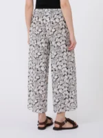 Pantaloni MaxMara Weekend  in crepe de chine di seta stampata nero art. WKDNIRVANA - immagine 3