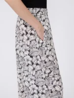 Pantaloni MaxMara Weekend  in crepe de chine di seta stampata nero art. WKDNIRVANA - immagine 4