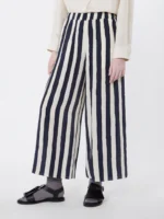 Pantaloni MaxMara Weekend  in crepe de chine di seta stampata blu art. WKDNIRVANA - immagine 2