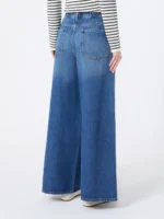 Jeans MaxMara Weekend  in denim autentico cotone blu con logo laterale art. WKDVORTICE - immagine 3
