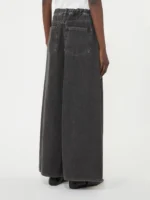 Jeans MaxMara Weekend  in denim autentico cotone nero con logo laterale art. WKDVORTICE - immagine 3