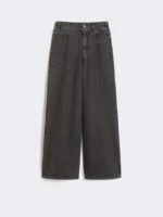 Jeans MaxMara Weekend  in denim autentico cotone nero con logo laterale art. WKDVORTICE
