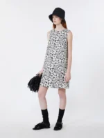Abito MaxMara Weekend  A-line in stuoia di cotone stampato art. WKDGIALLO - immagine 5