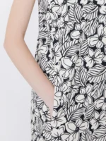 Abito MaxMara Weekend  A-line in stuoia di cotone stampato art. WKDGIALLO - immagine 4