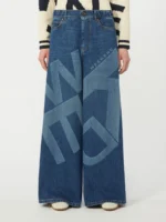 Jeans MaxMara Weekend  in denim autentico cotone blu con maxilogo centrale art. WKDVORTICE - immagine 2