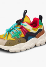 Sneakers Flower Mountain For Naturino Kids in Pelle Multicolor art. Yamano 3 Junior 2N10 Brown Yellow - immagine 5