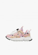 Sneakers Flower Mountain For Naturino Kids in Pelle Rosa e Mesh Animalier art. Yamano 3 Junior 2M28 Cipria
