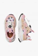Sneakers Flower Mountain For Naturino Kids in Pelle Rosa e Mesh Animalier art. Yamano 3 Junior 2M28 Cipria - immagine 2
