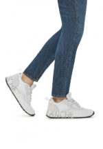 Sneakers Voile Blanche Uomo in Pelle Bianca e e Mesh Bianco art. Club 01 0N01 White - immagine 2