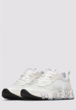 Sneakers Voile Blanche Uomo in Pelle Bianca e e Mesh Bianco art. Club 01 0N01 White - immagine 4