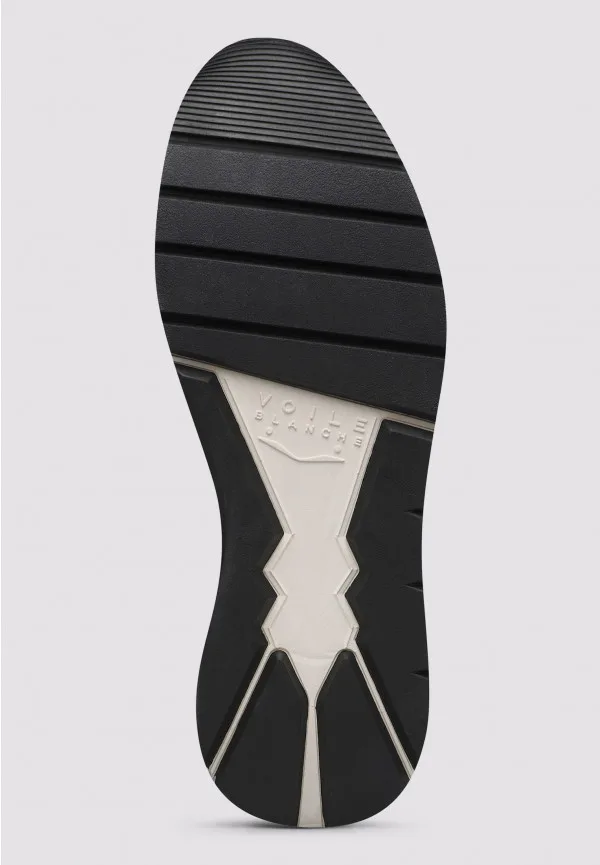 Sneakers Voile Blanche Uomo in Pelle Bianca e e Mesh Bianco art. Club 01 0N01 White, foto 5 di 5