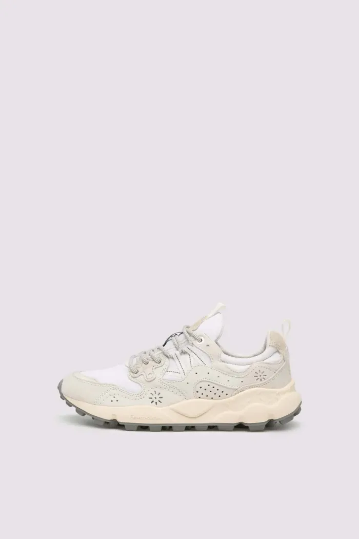 Sneakers Flower Mountain Uomo in Camoscio Avorio e Nylon Bianco art. Yamano 3 Unisex 1N38 0FF WHITE, foto 1 di 4