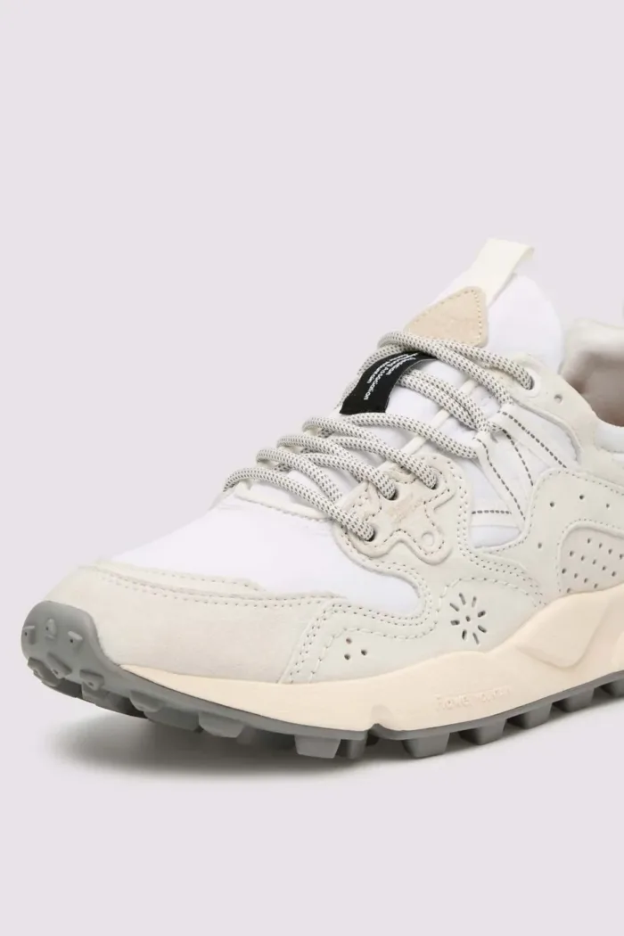 Sneakers Flower Mountain Uomo in Camoscio Avorio e Nylon Bianco art. Yamano 3 Unisex 1N38 0FF WHITE, foto 2 di 4