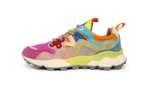 Sneakers Flower Mountain Donna in Camoscio Rosa e Nylon Fuchsia art. Yamano 3 Woman 1L43 Fuchsia Pink - immagine 4