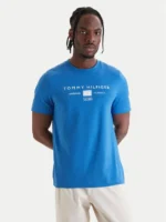 T-shirt regular fit in Jersey Uomo Tommy Hilfiger Blu Denim con Logo art. MW0MW42365 C4U
