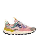 Sneakers Flower Mountain Donna in Camoscio Rosa e Nylon Rosa art. Yamano 3 Woman 2B22 Grey Cipria