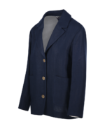 Giacca 'S MaxMara boxy in tela di lino color blu art. SMMCARLOTTA - immagine 2