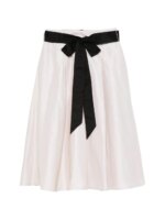 Gonna 'S MaxMara in raso di cotone color avorio art. SMMBASCHI