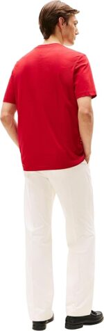T-shirt regular fit in Jersey Uomo Tommy Hilfiger Rossa con Logo ricamato art. MW0MW36498 XLD - immagine 2
