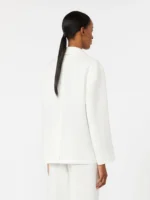 Giacca 'S MaxMara boxy in tela di lino color bianco art. SMMCARLOTTA - immagine 3