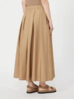Gonna 'S MaxMara in popeline di cotone color deserto art. SMMPINETA - immagine 3