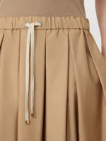 Gonna 'S MaxMara in popeline di cotone color deserto art. SMMPINETA - immagine 4