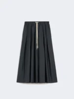 Gonna 'S MaxMara in popeline di cotone color blu marino art. SMMPINETA