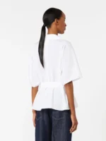 Camicia 'S MaxMara sahariana in popeline di cotone color bianco art. SMMCARISMA - immagine 3