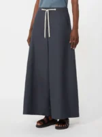 Pantaloni 'S MaxMara in popeline con coulisse color blu marino art. SMMGUFO - immagine 2