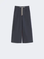 Pantaloni 'S MaxMara in popeline con coulisse color blu marino art. SMMGUFO