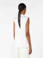 Top 'S MaxMara in raso di seta color bianco art. SMMDRY - immagine 3