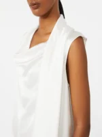 Top 'S MaxMara in raso di seta color bianco art. SMMDRY - immagine 4