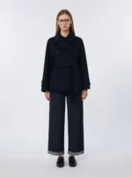 Jeans 'S MaxMara in denim con risvolto color blu marino art. SMMCHIARA - immagine 5