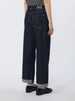 Jeans 'S MaxMara in denim con risvolto color blu marino art. SMMCHIARA - immagine 3