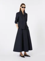 Giacca 'S MaxMara monopetto in jaquard floreale color blu notte art. SMMGIOIRE - immagine 4